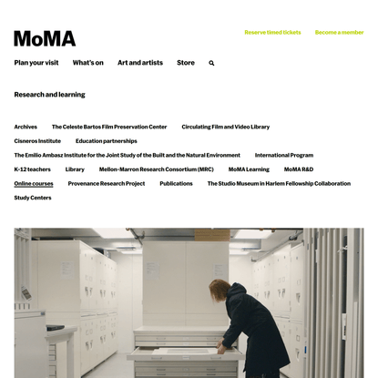 Online courses | MoMA