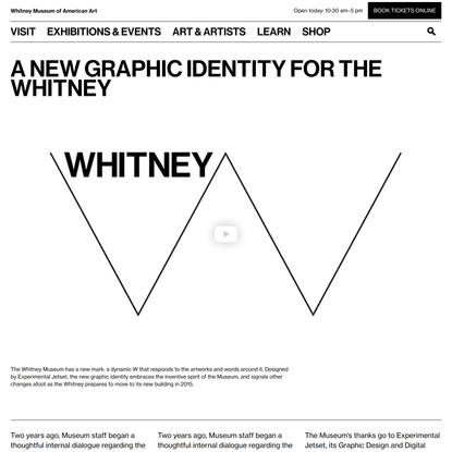 A New Graphic Identity for the Whitney