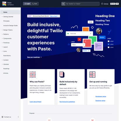 Paste: The Design System for building Twilio customer experiences