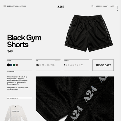 Black Gym Shorts - XS