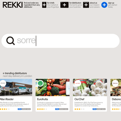 REKKI – Reinventing Ordering for Chefs and Distributors