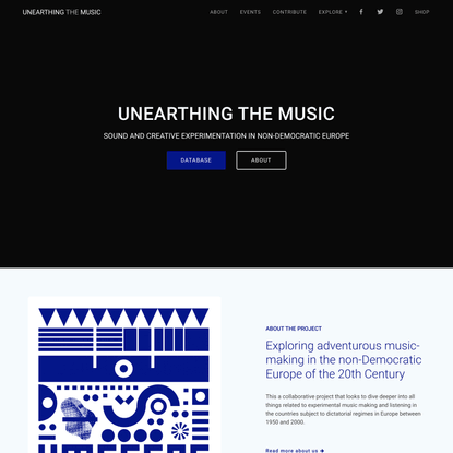Front Page - UNEARTHING THE MUSIC