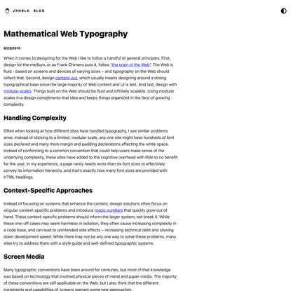 Mathematical Web Typography | Jxnblk