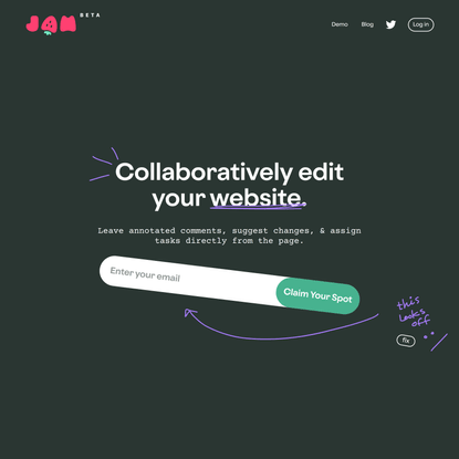 Jam: Collaboratively Edit Your Website.