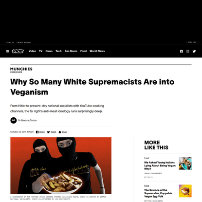 Why So Many White Supremacists Are into Veganism