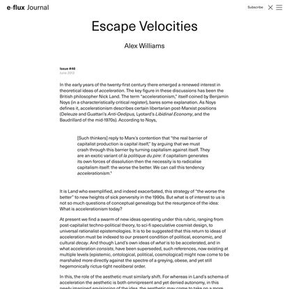 Escape Velocities - Journal #46 June 2013 - e-flux