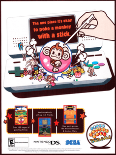 Super Monkey Ball: Touch & Roll print ad (2006)