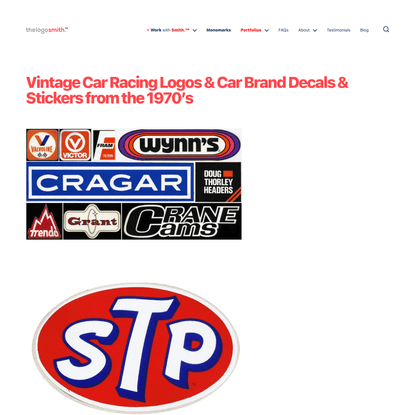 Vintage Car Racing Logos &amp; Car Brand Decals &amp; Stickers from the 1970’s