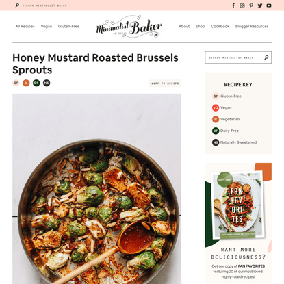 Honey Mustard Roasted Brussels Sprouts