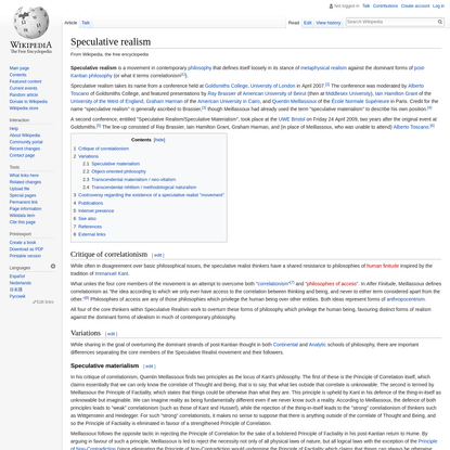 Speculative realism - Wikipedia