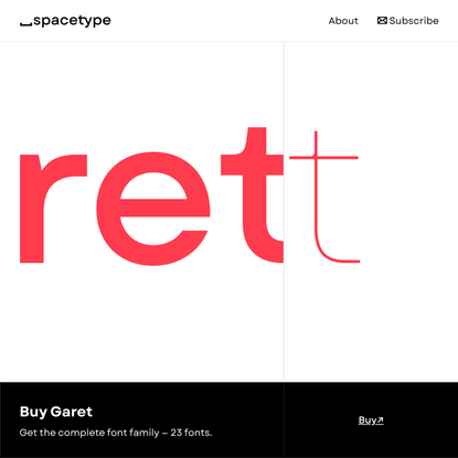 Garet Typeface | Spacetype