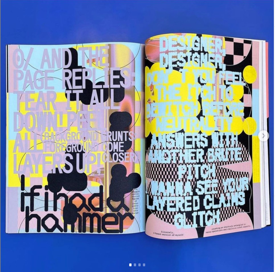 typographic spreads in @formdesignmagazine by @aeni.kaiser 😍