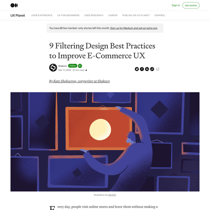 9 Filtering Design Best Practices to Improve E-Commerce UX