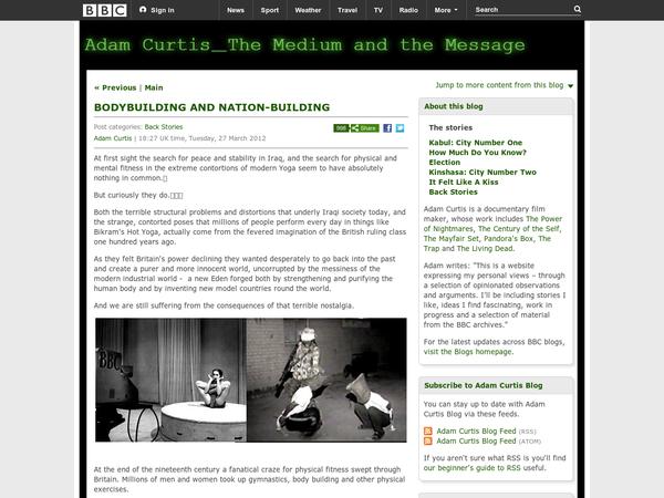 BBC - Adam Curtis Blog: BODYBUILDING AND NATION-BUILDING