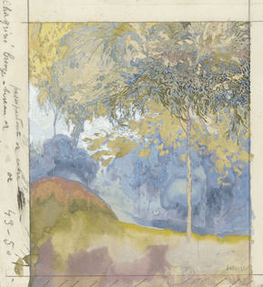 Tree-filled landscape, Georges de Feure, 1878 - 1943
watercolor brush, h 310mm × w 290mm More details
