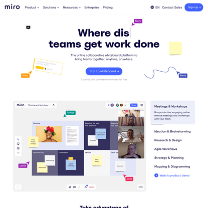 Online Whiteboard &amp; Visual Collaboration Platform | Miro