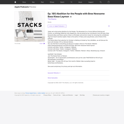 ‎The Stacks: Ep. 185 Abolition for the People with Bree Newsome Bass Kiese Laymon on Apple Podcasts