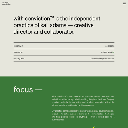with conviction
