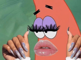 patrick with nails and lashes