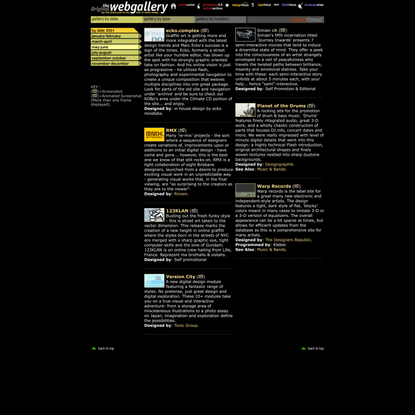 Web Design Gallery May-June 2001