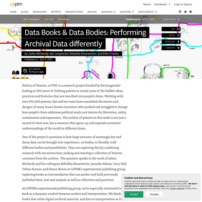 Data Books &amp; Data Bodies: Performing Archival Data differently · COPIM