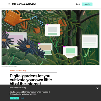 Digital gardens let you cultivate your own little bit of the internet