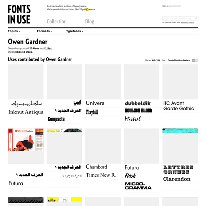 Owen Gardner at Fonts in Use