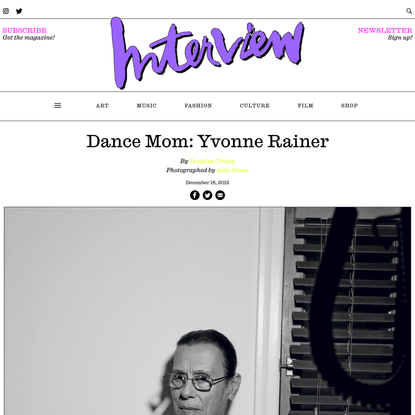 Dance Mom: Yvonne Rainer - Interview Magazine