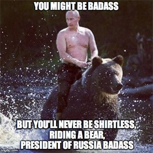 putin badass bear