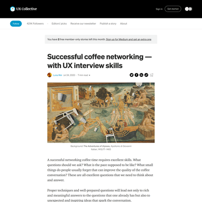 Successful networking coffee — with UX interview skills