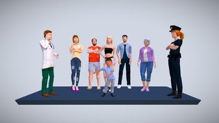 Low Poly People Free Sample Pack