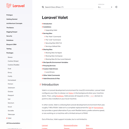 Laravel Valet - Laravel - The PHP Framework For Web Artisans
