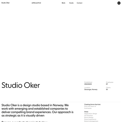Creating forms that last - Studio Oker