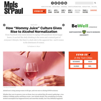 How “Mommy Juice” Culture Gives Rise to Alcohol Normalization
