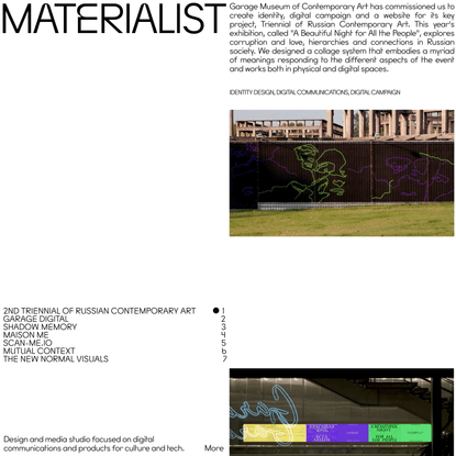 Materialist — 2nd Triennial of Russian Contemporary Art