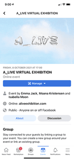 Facebook Event - for the launch of the A_Live website