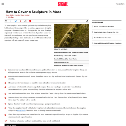How to Cover a Sculpture in Moss