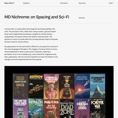 MD Nichrome: on Spacing and Sci-Fi