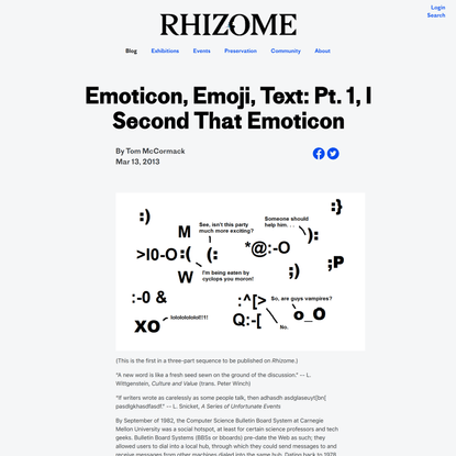 Emoticon, Emoji, Text: Pt. 1, I Second That Emoticon