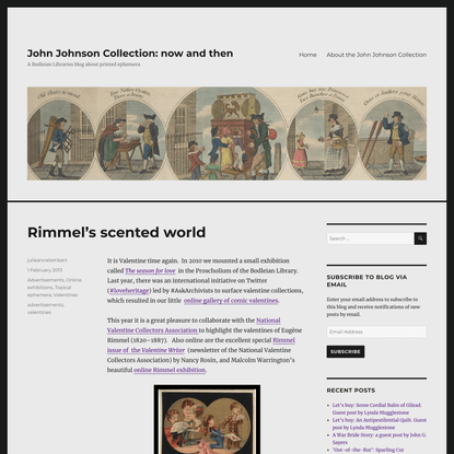 Rimmel’s scented world – John Johnson Collection: now and then
