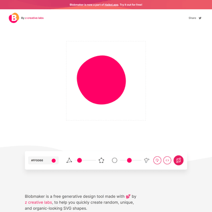 Blobmaker - Make organic SVG shapes for your next design