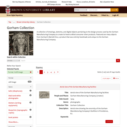 Brown University Library | Collection | Gorham Collection