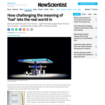 How challenging the meaning of ‘fuel’ lets the real world in