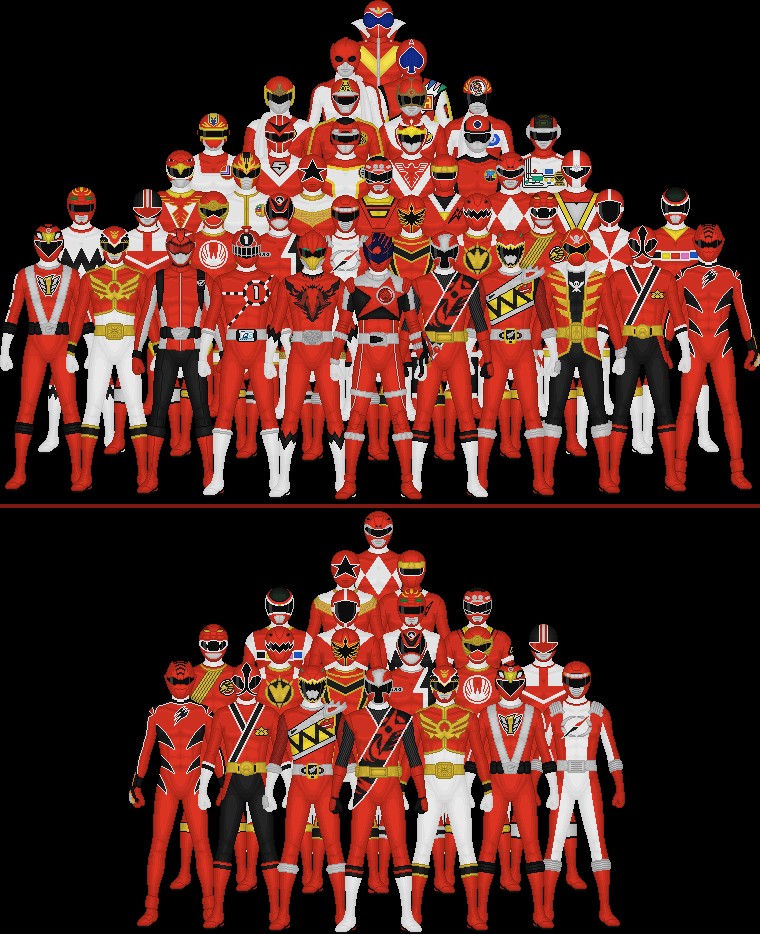 All Super Sentai And Power Rangers Reds By Taiko554 S - vrogue.co