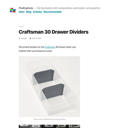 Craftsman 30 Drawer Dividers - PixelEuphoria
