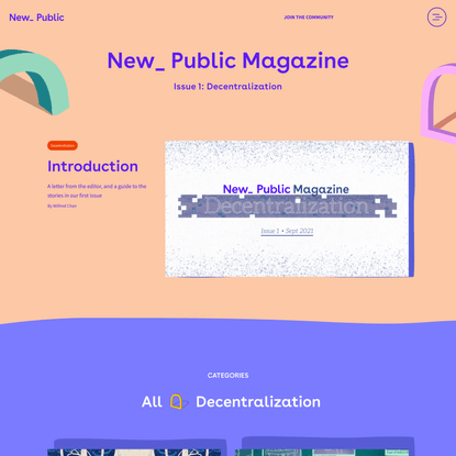 New_ Public Magazine | Decentralization