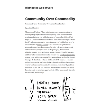 Community Over Commodity | Distributed Web of Care