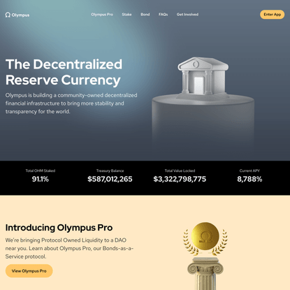 Olympus DAO | The Decentralized Reserve Currency