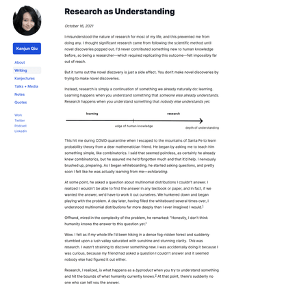 Research as Understanding ∙ Kanjun Qiu