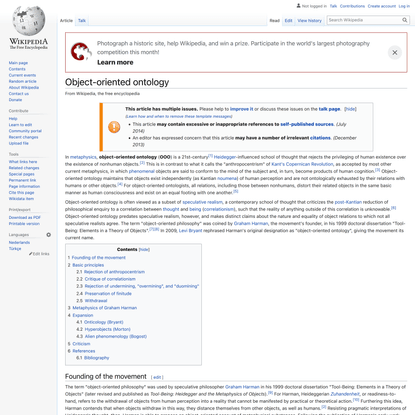Object-oriented ontology - Wikipedia